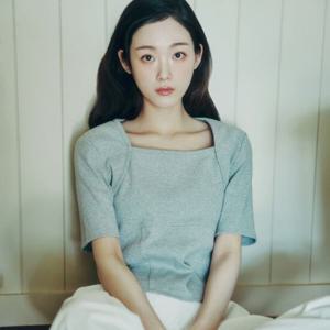 [쥬시쥬디]스퀘어넥 골지 티셔츠(JZTS321C)
