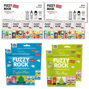 퍼지락 런던에디션 2BOX + 자일리톨 크리스탈 캔디 80g*4 (민트2+배맛2)