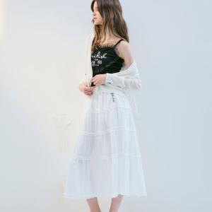 [에고이스트][BLUE LABEL] 레이스 셔링 롱 스커트 (ER2OSK09,ER3OSK42)