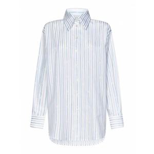 [ALEXANDER MCQUEEN] 라프리마 여성 셔츠 화이트 스트라이프 코튼 포플린 819450QAABR9216 /8