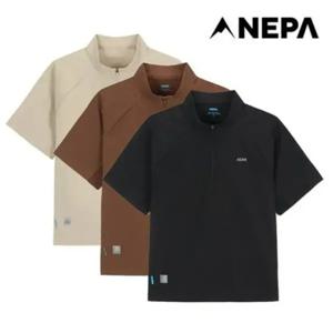 네파[택가 109,000원]여성 여름 우븐 반팔 하프 집업 티셔츠 기능성 냉감 반팔티 7L45432