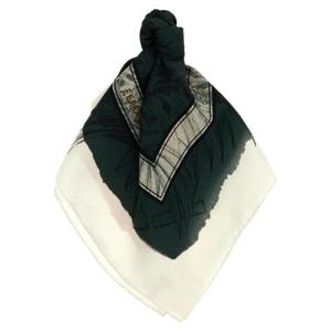 FERRAGAMO Gravure print scarf 785730OLIVAGRIGIO