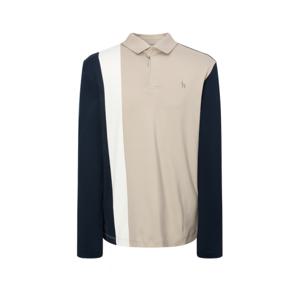 헤지스 골프 남성 24FW 스테디셀러리니어 블럭 긴팔 폴로티셔츠 (BEIGE) WPTS4C922I2