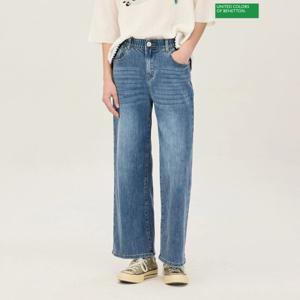 베네통 슬럽워싱 와이드 데님 팬츠 BADP13441