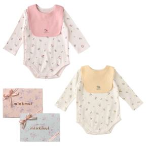 M밍크뮤D 25FW 봉봉아일렛SET바디슈트 2종 택1 턱받이세트 (35A700401112)