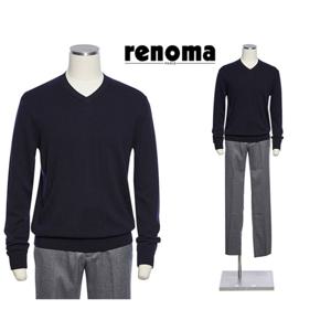 [레노마캐주얼]F/W 캐시미어혼방 부드럽고 깔끔한 V넥 니트 다크네이비컬러 RQGMKT14A EK3653