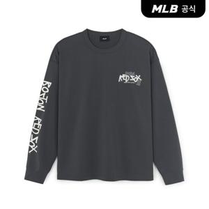 [MLB공식] 25F 베이직 스트릿 로고 오버핏 기능성 긴팔 티셔츠 BOS (Charcoal Grey) 3ATSB1054-43CGS