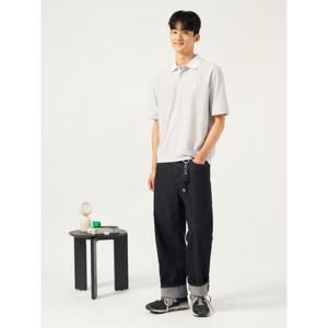 [빈폴멘] 와이드 데님 팬츠 - 블랙 (BC5721C735)