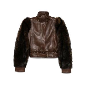 끌로에 가죽 자켓 CH25ACV43206 28D Brown