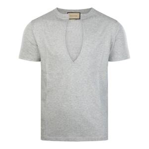 Gucci 스플릿 넥 반팔 티셔츠 758433XJFZ1 1160 TP946532047
