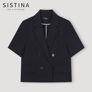 [SISTINA] 인기 린넨 더블 크롭 재킷_AWWJKN21030_DN
