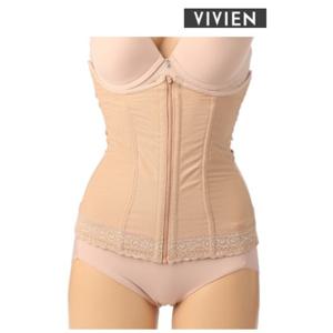 [비비안(언더웨어)]힘있게 허리를 잡아주는 하드지퍼 코르셋 GR3446Z