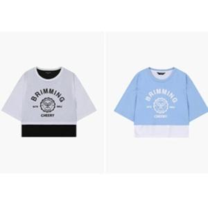 [더데이걸]레이어드 크롭 반팔티TGRA24302