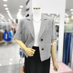 [비지트인뉴욕]투버튼 포켓장식 싱글 숏 반팔 여름자켓 VA5JK341