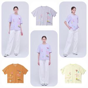 [인터크루]여)키치아트웍세미크롭반팔티 ITY2TM58A_CC