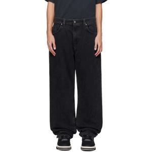 25 FW 악셀아리가토 남성 블랙 자인 루즈 핏 데님 진 242307M186000