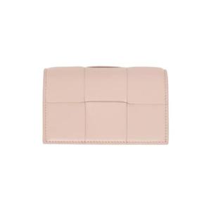25 FW Bottega Veneta 여성 핑크 카세트 비즈니스 카드 지갑 241798F037012