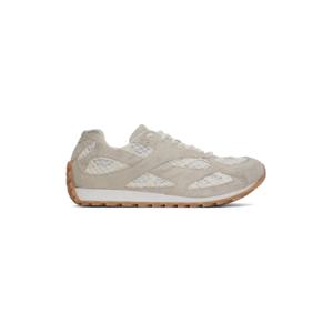 25 FW Bottega Veneta 여성 화이트   그레이 오르빗 스니커즈 242798F128002