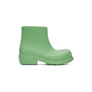 25 FW Bottega Veneta 여성 그린 파이어맨 부츠 232798F113016