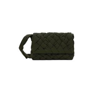 25 SS Bottega Veneta 남성 카키 스몰 럼플 메신저백 242798M170005