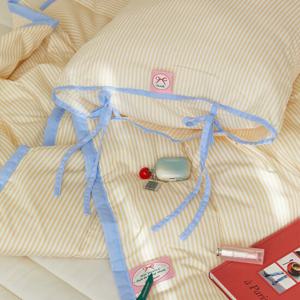 리본케이크 먼지없는 간절기 차렵이불(Q이불베개세트)