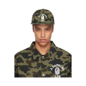 25 FW BAPE 남성 그린 고어텍스 윈드스토퍼 퍼스트 카모 패널 볼캡 251546M139002