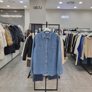 [ab.f.z]AFZ5NB34/봄 루즈핏 기본 롱 데님 셔츠