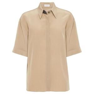 BRUNELLO CUCINELLI 실크 반팔 셔츠 1960416