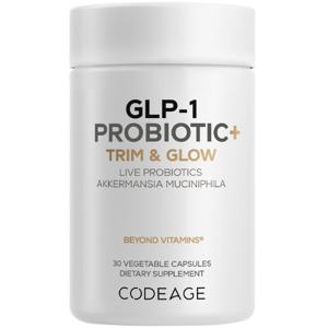 코드에이지 GLP-1 프로바이오틱+ 라이브 프로바이오틱스 아케르만시아 치커리 이눌린 프리바이오틱스 포스트바이오틱스 -- 30 캡슐