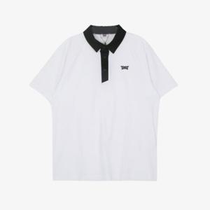 PXG골프반팔티 JQJ PIMPM2227-01 남성 여름 로고 포인트 카라 반팔 티셔츠
