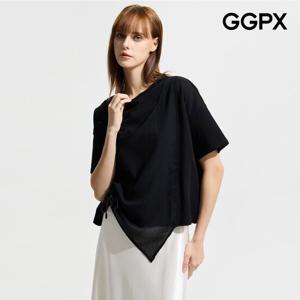 GGPX  포인트 스트링 언발 티셔츠 (GP5TS002F)