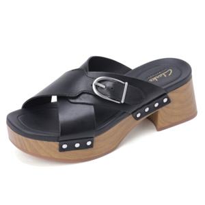 금강제화 클락스 웨지 슬라이드 뮬 샌들 CLASAC4232WF1