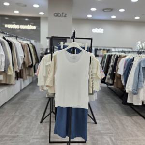 [ab.f.z]AFZ2HW54/여름 U넥 골지 숏 슬림 민소매 티셔츠