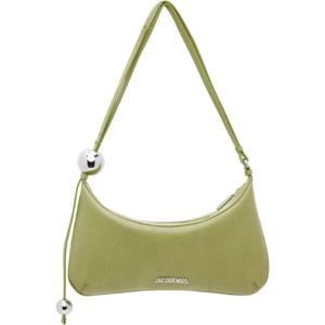 25 FW 쟈크뮈스 여성 그린 라지 라 크루아제르 더 비주 펄 숄더백 251553F048097