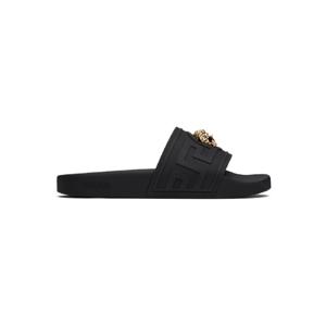 25 FW 베르사체 남성 블랙 라 메두사 슬라이드 샌들 252404M234002