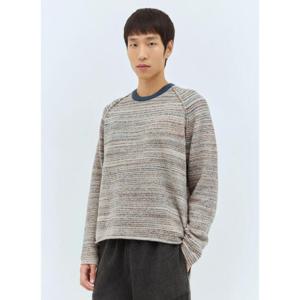 25 FW 스투시 남성 대조적인 칼라 크루넥 스웨터 sts0158007gry