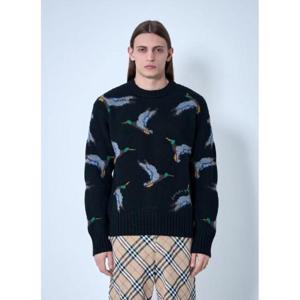 25 FW 버버리 남성 덕 울 스웨터  bur0159010blk