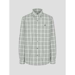 [빈폴멘] 하운드투스 그리드 체크 셔츠  카키 (BC4764O01H)