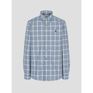 [빈폴멘] 하운드투스 그리드 체크 셔츠  네이비 (BC4764O01R)