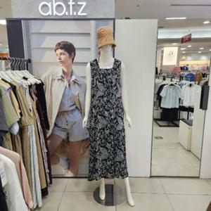 Ab.f.z DP01 프린트스퀘이넥민소매원피스 AFZ3HO33