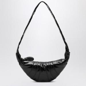 LEMAIRE Small Croissant bag in black coated cotton BG0003LF1329RLEMAI-BK999