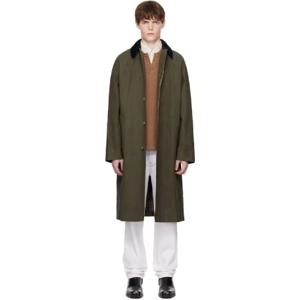 25 FW 아페쎄 남성 카키 가스파드 맥 레인 코트 252252M176004