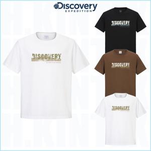 디스커버리 25SS 신상품 DXRS35054 공용 로고 변형 그래픽 반팔티셔츠 데일리 커플티셔츠 HKRS