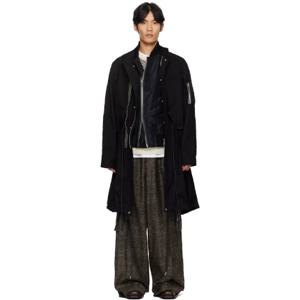 25 FW 사카이 남성 블랙 립스탑 코트 252445M176001