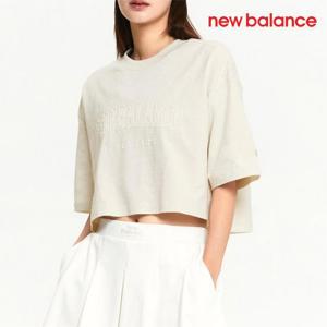 [뉴발란스] 반팔티 /H24- NBNEE4S102 39 / WT43519 WOMEN 엠보스 레터링 반팔티 (OVER FIT)