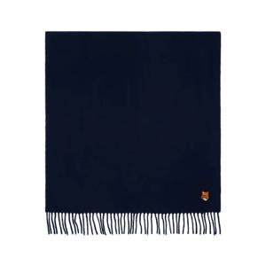25 FW Maison Kitsune 남성 네이비 폭스헤드 스카프 252389M150001