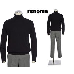 [레노마캐주얼]F/W 한정수량 부드럽고 따뜻한 양모100 긴목 목폴라 블랙컬러 RPDMKT64A EK365