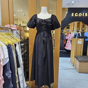 [에고이스트]레이스업퍼프스모킹원피스/ER3EO200