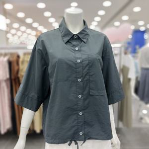 [아니베에프]A55WBL510A 카라넥 허리 스트링 셔츠