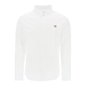 메종키츠네 긴팔 셔츠 MM00409WC0026 WHITE